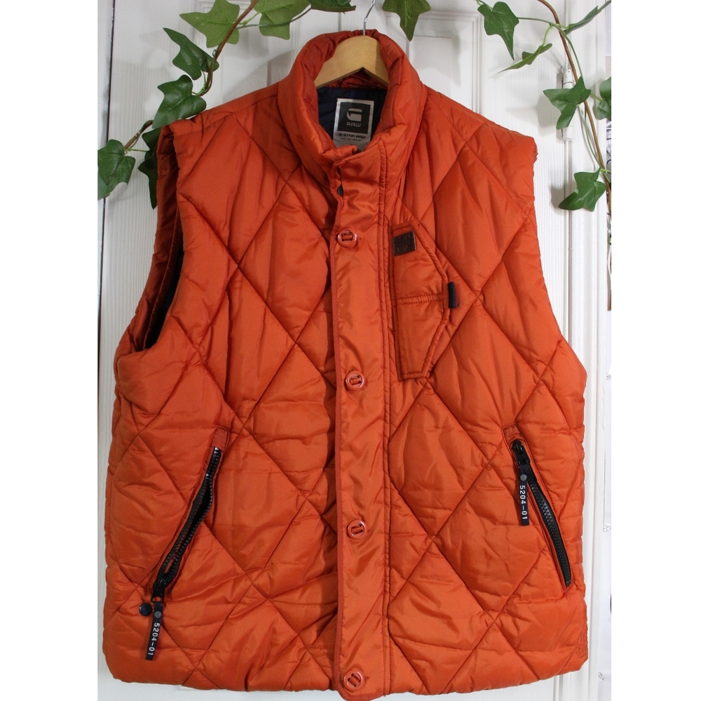 G STAR RAW- Doonray quilted orange vest